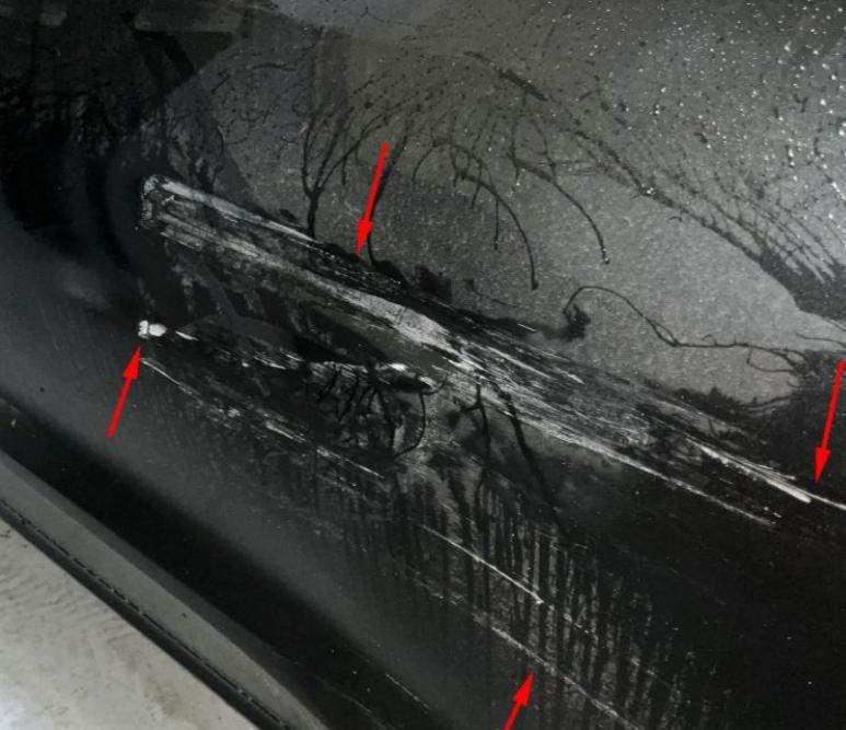 Begutachtetes Fahrzeug mit Schaden